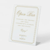 Signe De Table Élégant Chic Gold Art Déco Open Bar (Recto)