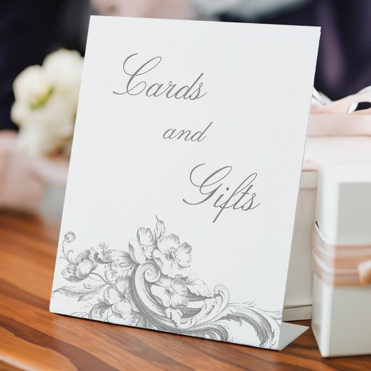 Signe De Table Élégant classique Rococo Floral