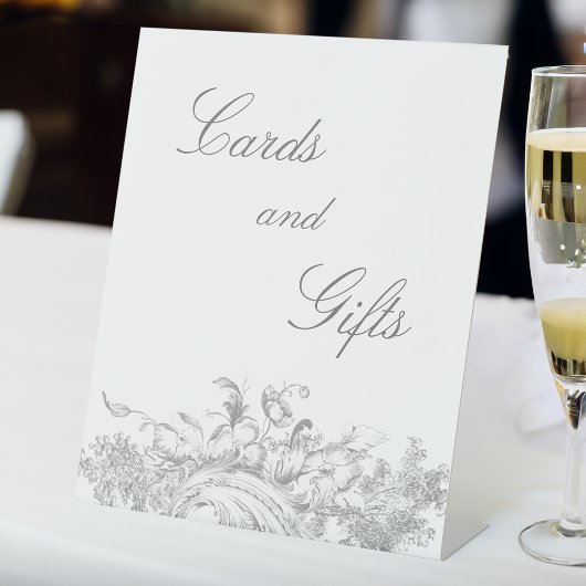 Signe De Table Élégant classique Rococo Floral