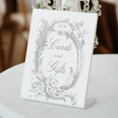 Signe De Table Élégant classique Rococo Floral