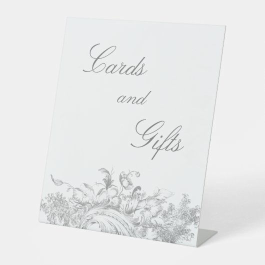 Signe De Table Élégant classique Rococo Floral (Recto)