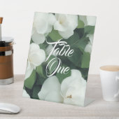 Signe De Table Élégant classique vert botanique blanc floral (In SItu)