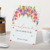 Signe De Table Elégant Conseil Fleurs Colorées (In SItu)