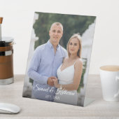 Signe De Table Elegant Custom Couple Photo Script Name Valentine (In SItu)