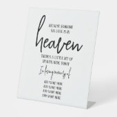 Signe De Table Élégant dans la mémoire aimée Mariage simple (Recto)