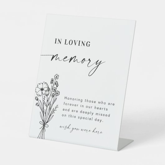 Signe De Table Élégant dans l'amour Mariage de mémoire (Recto)