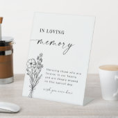 Signe De Table Élégant dans l'amour Mariage de mémoire (In SItu)