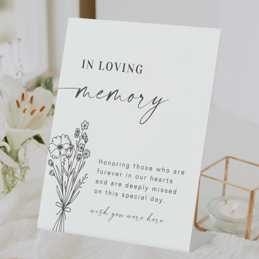 Signe De Table Élégant dans l'amour Mariage de mémoire