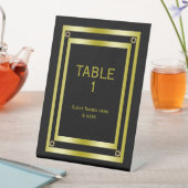 Signe De Table Élégant diplôme encadré noir et or (In SItu)