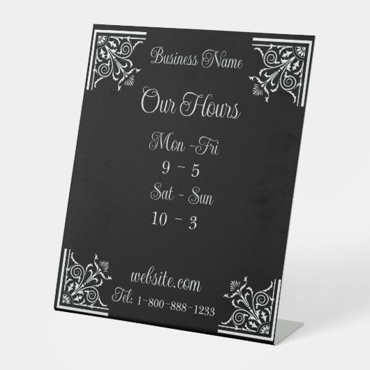 Signe De Table Élégant, élégant et Vintage (Recto)