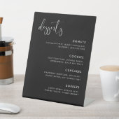 Signe De Table Elégant et moderne bar Mariage noir (In SItu)