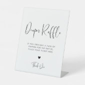 Signe De Table Élégant et moderne Barbon noir et blanc (Recto)