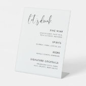 Signe De Table Elégant et moderne mariage noir et blanc menu (Recto)