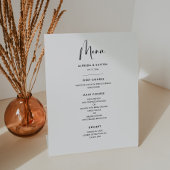 Signe De Table Elégant et moderne menu mariage noir et blanc
