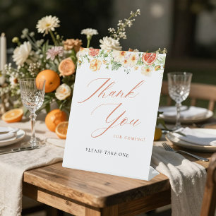 Signe De Table Élégant Fête des mariées florale Citrus Favoriser 
