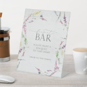 Signe De Table Elégant Fleur sauvage Aquarelle Douche Bouquet Bar (In SItu)