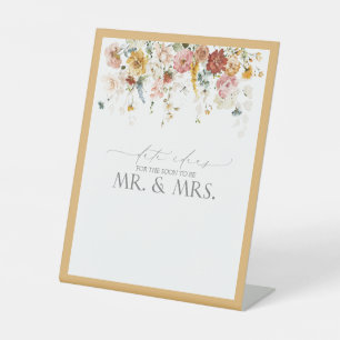 Signe De Table Elégant Fleur sauvage Jaune Aquarelle Idées Date