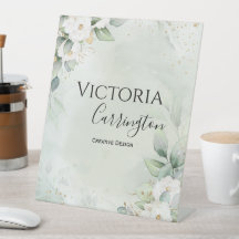 Élégant Floral Gold Green Professionnel