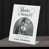 Signe De Table Elegant Funeral Share A Memory Memorial Service