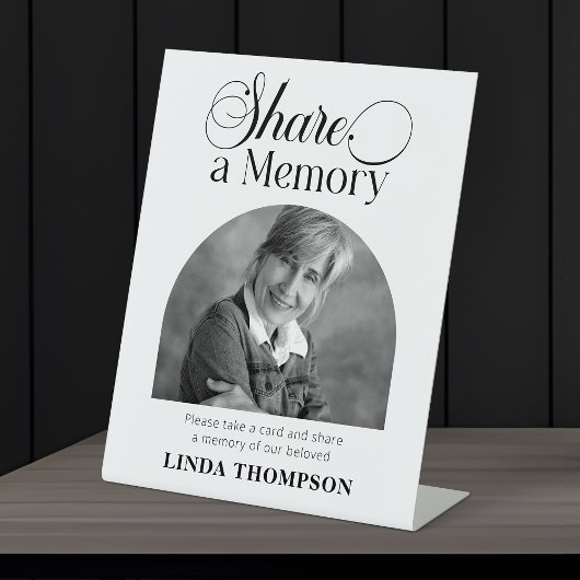 Signe De Table Elegant Funeral Share A Memory Memorial Service