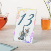 Signe De Table Elegant Gold Greenery Botanical Wedding Table Numb (In SItu)