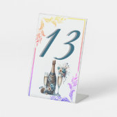 Signe De Table Elegant Gold Greenery Botanical Wedding Table Numb (Recto)