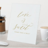 Signe De Table Elegant Gold Script Love is Sweet Mariage (In SItu)