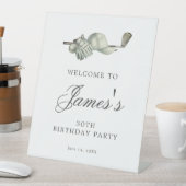 Signe De Table Elegant Golf 30th Birthday Party Welcome (In SItu)