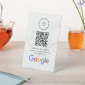 Signe De Table Elegant Google reviews qr code tabletop sign (In SItu)