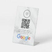 Signe De Table Elegant Google reviews qr code tabletop sign (Recto)