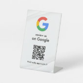 Signe De Table Elegant Google reviews qr code tabletop sign (Recto)