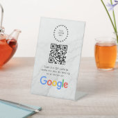 Signe De Table Elegant Google reviews qr code tabletop sign (In SItu)