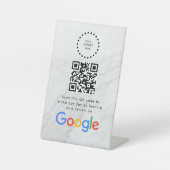 Signe De Table Elegant Google reviews qr code tabletop sign (Recto)