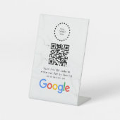 Signe De Table Elegant Google reviews qr code tabletop sign (Recto)