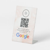 Signe De Table Elegant Google reviews qr code tabletop sign (Recto)