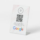 Signe De Table Elegant Google reviews qr code tabletop sign (Recto)