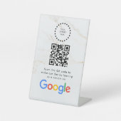 Signe De Table Elegant Google reviews qr code tabletop sign (Recto)