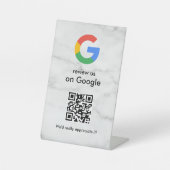 Signe De Table Elegant Google reviews qr code tabletop sign (Recto)