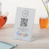 Signe De Table Elegant Google reviews qr code tabletop sign (In SItu)
