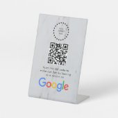 Signe De Table Elegant Google reviews qr code tabletop sign (Recto)