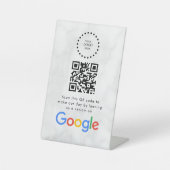 Signe De Table Elegant Google reviews qr code tabletop sign (Recto)