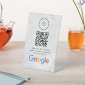 Signe De Table Elegant Google reviews qr code tabletop sign (In SItu)