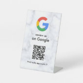 Signe De Table Elegant Google reviews qr code tabletop sign (Recto)
