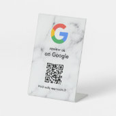 Signe De Table Elegant Google reviews qr code tabletop sign (Recto)
