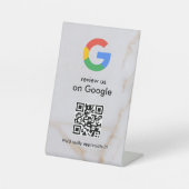 Signe De Table Elegant Google reviews qr code tabletop sign (Recto)