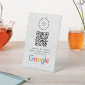 Signe De Table Elegant Google reviews qr code tabletop sign (In SItu)