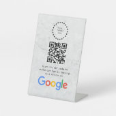 Signe De Table Elegant Google reviews qr code tabletop sign (Recto)