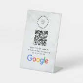 Signe De Table Elegant Google reviews qr code tabletop sign (Recto)