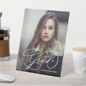 Signe De Table Elegant Grad Script Photo Graduation Party (In SItu)