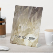Signe De Table Élégant Graphique d'énergie Clair Quartz (In SItu)